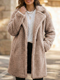 long-sleeved fur collared jacket