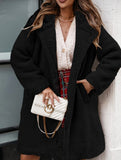 long-sleeved fur collared jacket