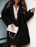 long-sleeved fur collared jacket
