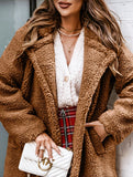 long-sleeved fur collared jacket