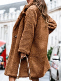 long-sleeved fur collared jacket