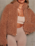 Stylish Short Plush Cardigan