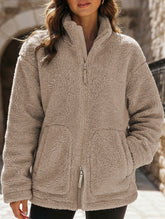 Warm and cozy turtleneck coat