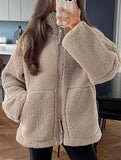 Warm and cozy turtleneck coat