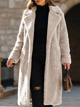 Long-sleeved,double-sided fleece overcoat