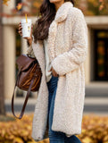 Long-sleeved,double-sided fleece overcoat
