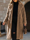 Long-sleeved,double-sided fleece overcoat