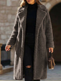 Long-sleeved,double-sided fleece overcoat