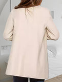 Solid color slim fit mid-length stand collar coat