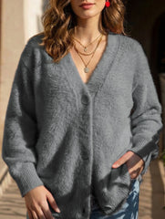 Casual loose knitted cardigan