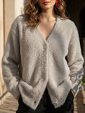 Casual loose knitted cardigan
