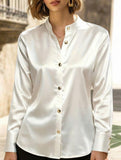Casual stand-up collar top/shirt_CWOCAL01496