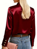 Casual stand-up collar top/shirt_CWOCAL01496