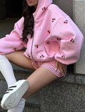 Stylish Cherry Print Hoodie