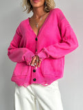 Vintage distressed washed and ripped knit cardigan