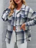 Collared button-down plaid casual woolen shirt_CWOCAL01573