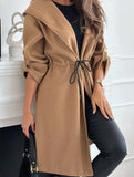 Stylish lace-up hooded collared jacket_CWOCAL01577