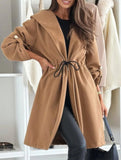 Stylish lace-up hooded collared jacket_CWOCAL01577