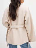 Solid Lapel Button Wool Blend Belt Coat_CWOCAL01727