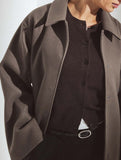 Solid Lapel Button Wool Blend Belt Coat_CWOCAL01727