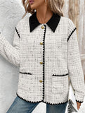 Plaid Elegant Office Outerwear Jacket_CWOCAL01736