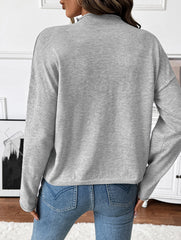 Solid Color Button Knit Cardigan Sweater_CWOCAL01739