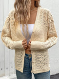 Lightweight Knit Hollow Short Cardigan_CWOCAL01740
