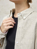 100% Linen Cropped Lapel Jacket_CWOCAL01778