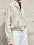 100% Linen Cropped Lapel Jacket_CWOCAL01778