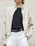 100% Linen Cropped Lapel Jacket_CWOCAL01778