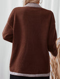Striped Knit Cardigan with Pockets_CWOCAL01794