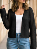 Hollow Knit Long Sleeve Cardigan Top_CWOCAL01801