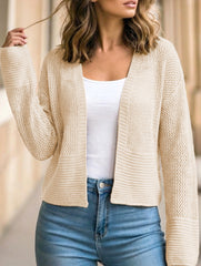 Hollow Knit Long Sleeve Cardigan Top_CWOCAL01801