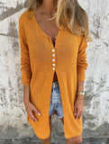 V Neck Long Sleeve Cardigan Coat_CWOCAL01813