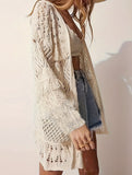 Hollow Knit Loose Cardigan