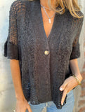 Hollow Knit Button Cardigan_CWOCAS00022