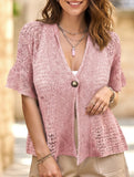 Hollow Knit Button Cardigan_CWOCAS00022