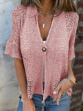 Hollow Knit Button Cardigan_CWOCAS00022