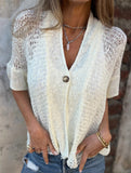 Hollow Knit Button Cardigan_CWOCAS00022