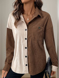 Splice color blocking thin coat