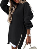 Side Zip Patchwork Pullover Sweatshirt_CWOCO00656