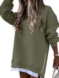 Side Zip Patchwork Pullover Sweatshirt_CWOCO00656