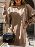 Side Zip Patchwork Pullover Sweatshirt_CWOCO00656