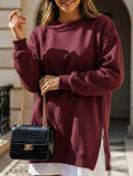 Side Zip Patchwork Pullover Sweatshirt_CWOCO00656