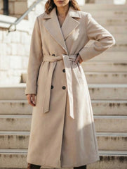 Button Front Slit Wool Coat_CWOCO00657