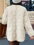 Simple solid color round neck loose cotton coat_CWOCO00703