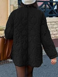 Simple solid color round neck loose cotton coat_CWOCO00703