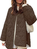 Simple solid color round neck loose cotton coat_CWOCO00703