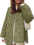 Simple solid color round neck loose cotton coat_CWOCO00703