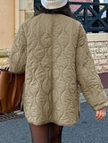 Simple solid color round neck loose cotton coat_CWOCO00703